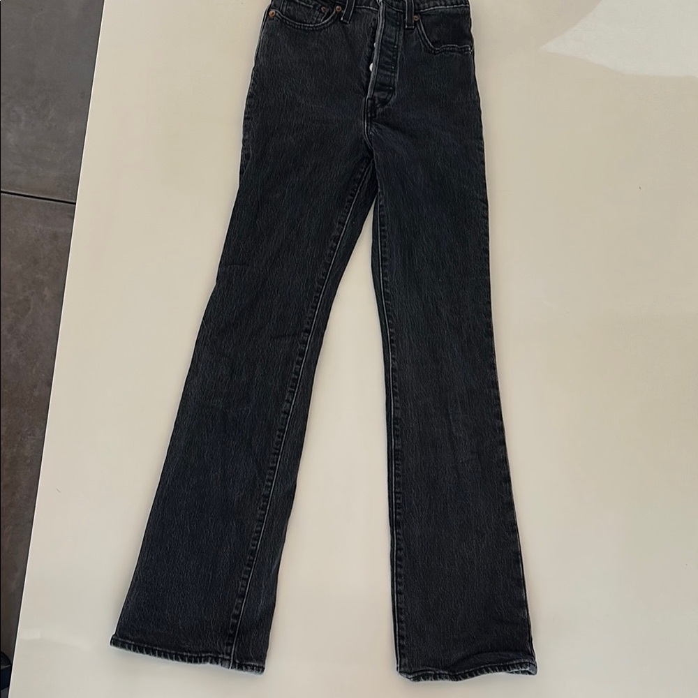 Levi's Black Flare Wide Leg Jeans